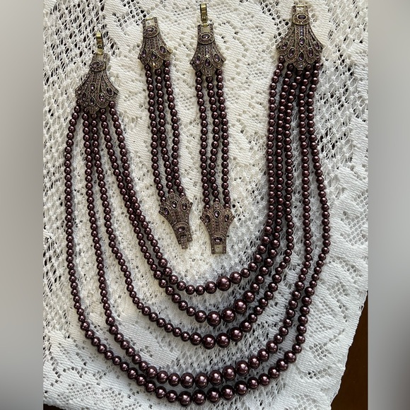 Heidi Daus 🆕 Age of Elegance Necklace & 2 bracelets set in original box - Picture 3 of 7